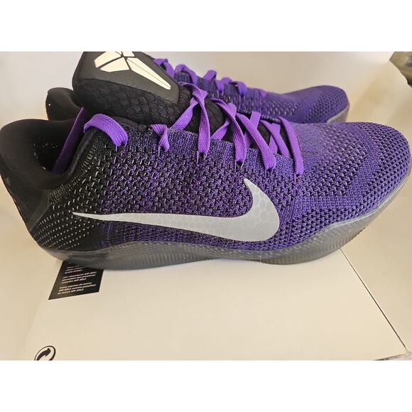 Nike Kobe 11 Elite Low Eulogy Hyper Grape Basketball Mens 822675-510 Size 10 - Picture 4 of 12